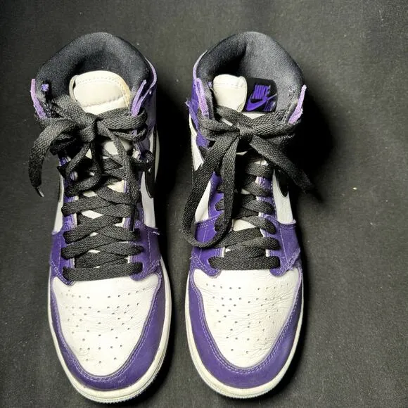 Size 4.5 - Nike Air Jordan 1 Retro High OG GS Court Purple 2.0 Men's Shoes