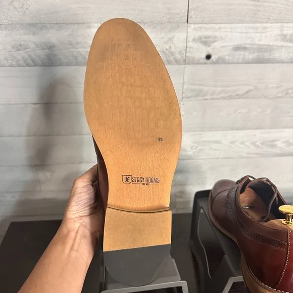 Stacy Adams Dickinson Brown Cap Toe Oxfords 11.5