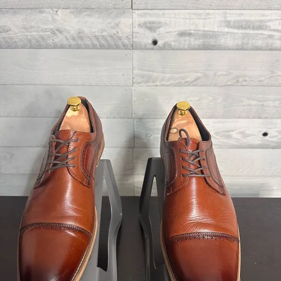 Stacy Adams Dickinson Brown Cap Toe Oxfords 11.5