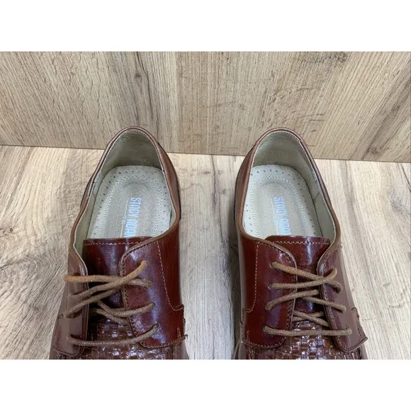 Stacy Adams Winthrop 25242 Moc Split Toe Oxford Men's Dress Shoe Cognac 9.5M