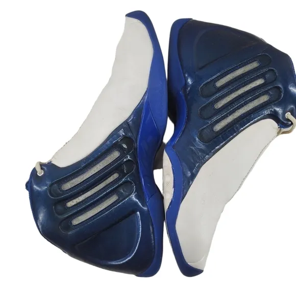Tim Duncan Adidas Shoes Mens sz 8.5 Climacool White Blue Basketball Sneakers