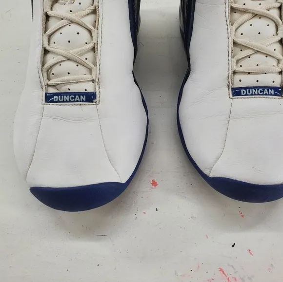Tim Duncan Adidas Shoes Mens sz 8.5 Climacool White Blue Basketball Sneakers