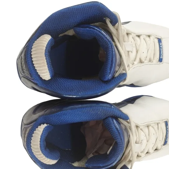 Tim Duncan Adidas Shoes Mens sz 8.5 Climacool White Blue Basketball Sneakers