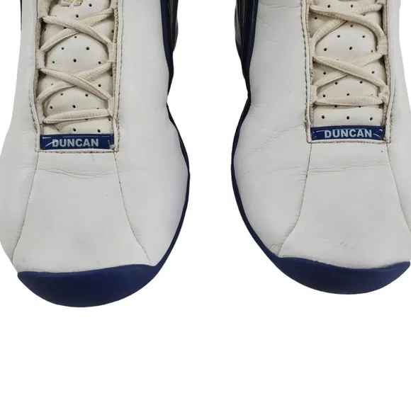 Tim Duncan Adidas Shoes Mens sz 8.5 Climacool White Blue Basketball Sneakers