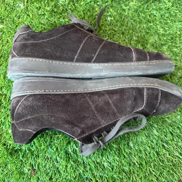 To Boot New York Adam Derrick Elsons Lace Up Dark Brown Suede Sneakers Size 9.5