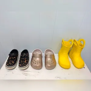 Toddler Shoes Bundle size 7T Crocs Vans Boots Sneakers Clogs Rain Spring Summer
