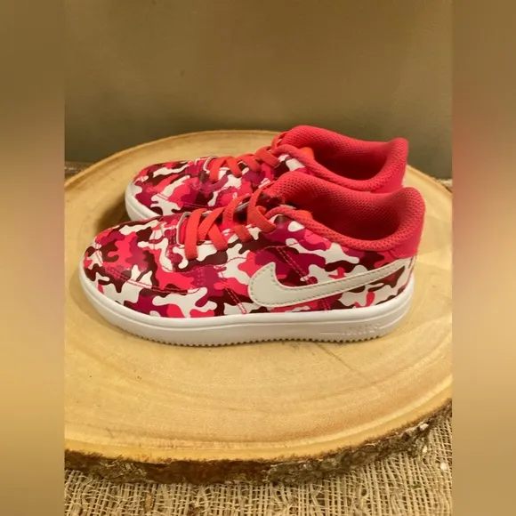Toddler's Nike Court Borough Low Recraft Pink Camo CUSTOMIZED Sz-10C AQ3978-800