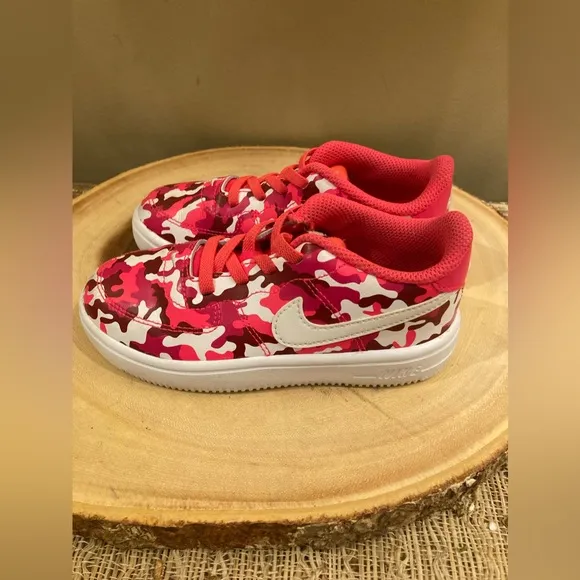 Toddler's Nike Court Borough Low Recraft Pink Camo CUSTOMIZED Sz-10C AQ3978-800