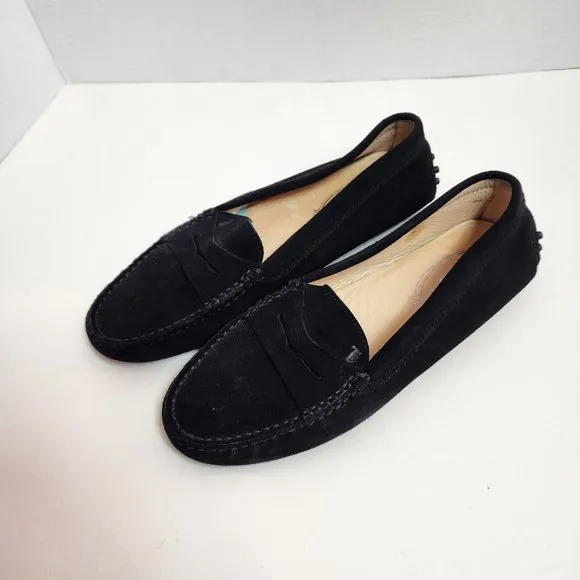 Tod's Gommino Driving Shoes Black Suede (XXW00G00010RE0B999) - EU 38.5 US 7.5