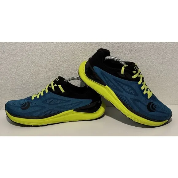 TOPO ATHLETIC Mens Ultrafly 3 Running Shoes Sz 8.5 Blue Green Trail NO INSOLES