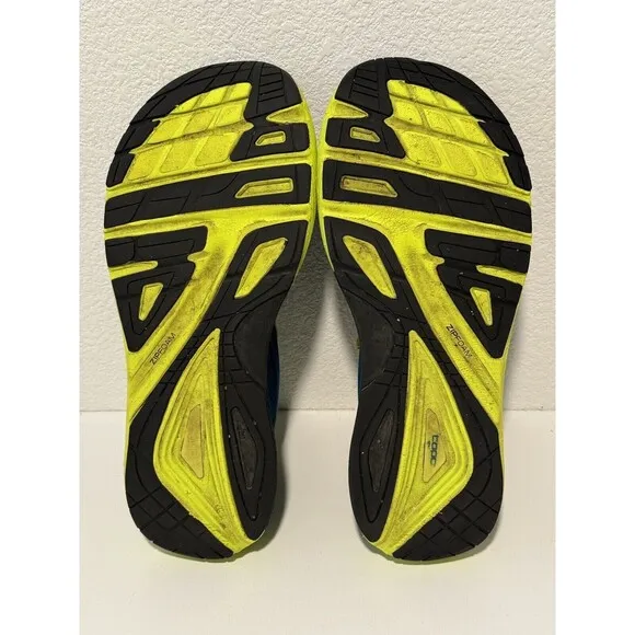 TOPO ATHLETIC Mens Ultrafly 3 Running Shoes Sz 8.5 Blue Green Trail NO INSOLES