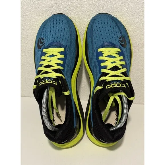 TOPO ATHLETIC Mens Ultrafly 3 Running Shoes Sz 8.5 Blue Green Trail NO INSOLES