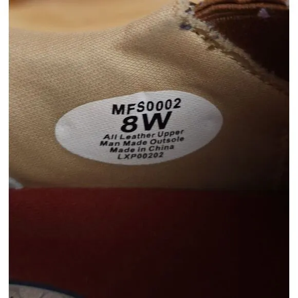 Twisted X Oblique Toe Shoes Mens Size 8 Wide Clay Cocoa Slip On‎ Casual MFS0002