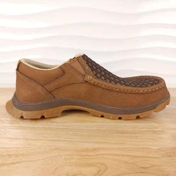 Twisted X Oblique Toe Shoes Mens Size 8 Wide Clay Cocoa Slip On‎ Casual MFS0002