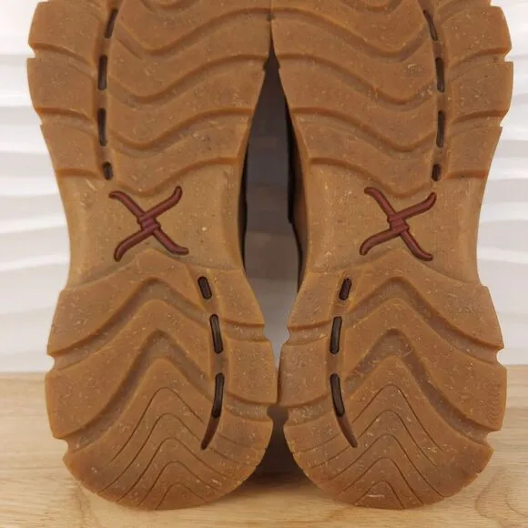 Twisted X Oblique Toe Shoes Mens Size 8 Wide Clay Cocoa Slip On‎ Casual MFS0002