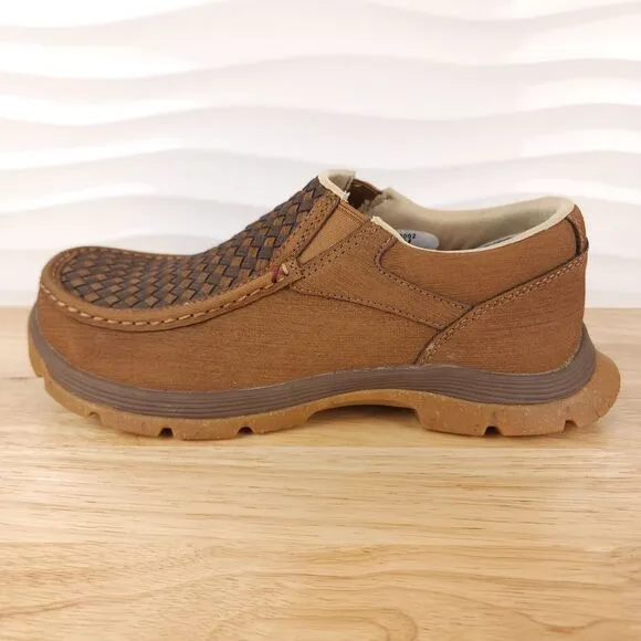 Twisted X Oblique Toe Shoes Mens Size 8 Wide Clay Cocoa Slip On‎ Casual MFS0002