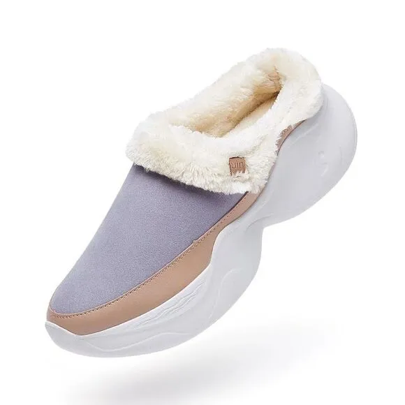 UIN Women's Mules Comfort Shoes Casual Household Slippers (LIGHT GREY PALMA VI)