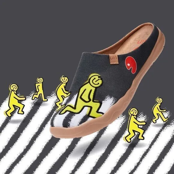 UIN Men's Slipper Comfort Mules Walking Casual Slip Ons Shoes (Abbey Road 2)