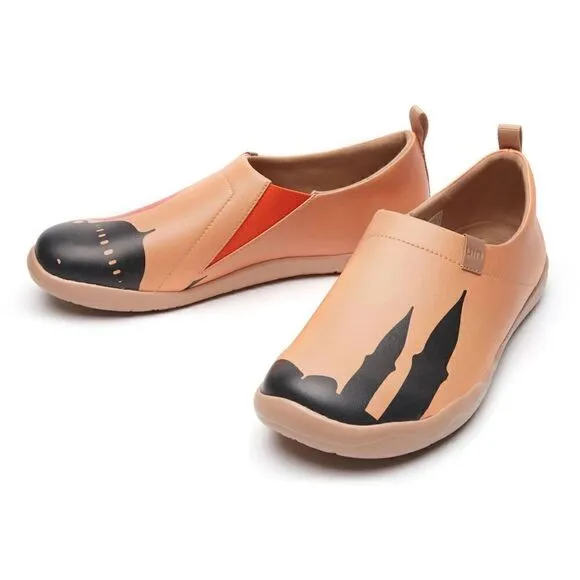 UIN Men's Travel Walking Shoes Slip On Casual Sneaker Toledo (Sunset Mosque)