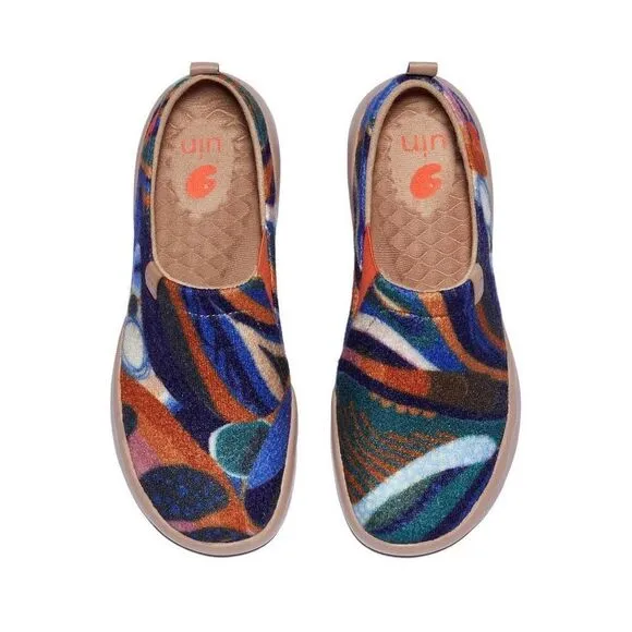 UIN Women's Walking Shoes Slip On Casual Sneaker Toledo (Thinking Space )133