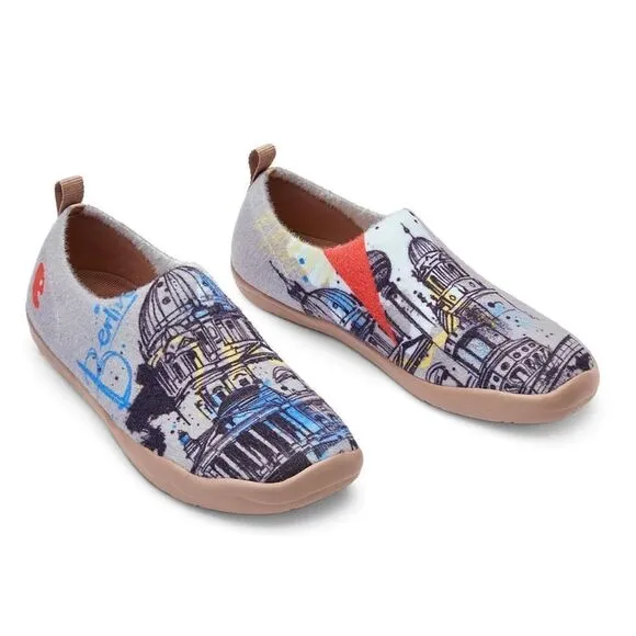 UIN Women's Walking Shoes Slip On Casual Sneaker Toledo (Berlin Impression)