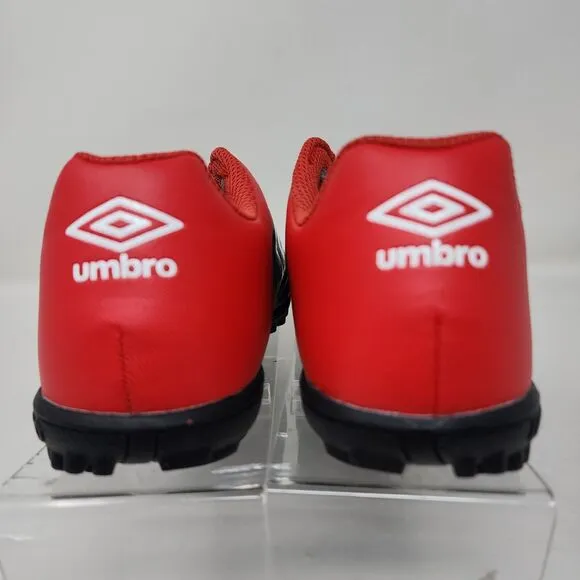 Umbro Soccer Turf Shoes Junior 5 Grey Classic Logo Lace Up Sneakers Leather