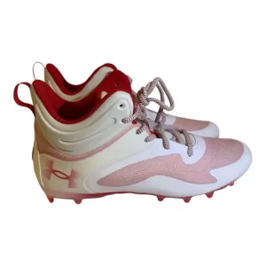 Under Amour Command MC Mid Lacrosse Cleats Men's Size 12 Red White NWOB