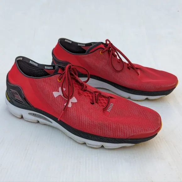 UNDER ARMOUR Charged Speedfoam Gemini men's red lace-up trail running shoes