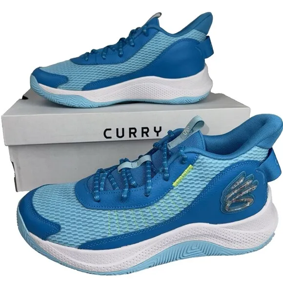 Under Armour Curry 3Z7 Men Size 12 Womens 13.5 Blue Sneakers Warriors Basketball