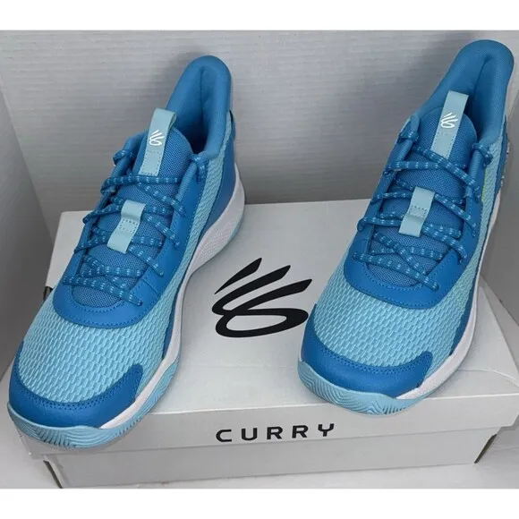 Under Armour Curry 3Z7 Men Size 12 Womens 13.5 Blue Sneakers Warriors Basketball