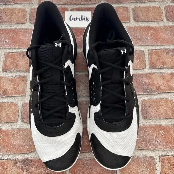 Under Armour JET '23 Men's Size 17 Basketball White/Black Shoes 3026634-006 New