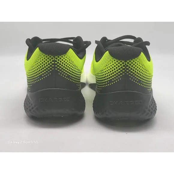 Under Armour Kids Charged Rogue 4 Running Shoes Neon Yellow &amp; Black Size 6Y