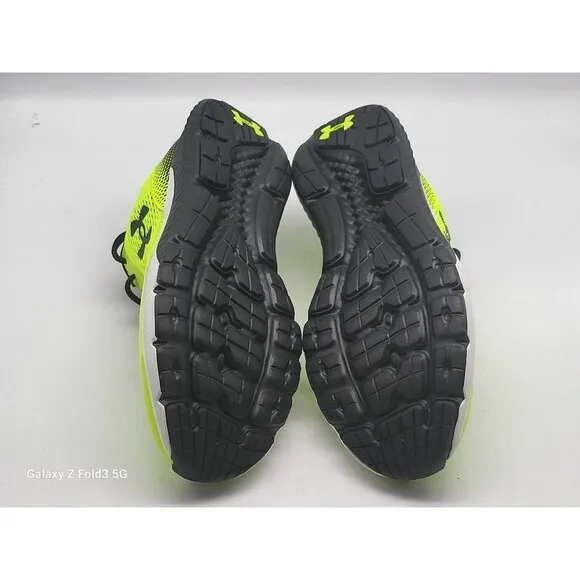Under Armour Kids Charged Rogue 4 Running Shoes Neon Yellow &amp; Black Size 6Y