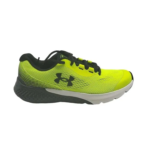 Under Armour Kids Charged Rogue 4 Running Shoes Neon Yellow &amp; Black Size 6Y