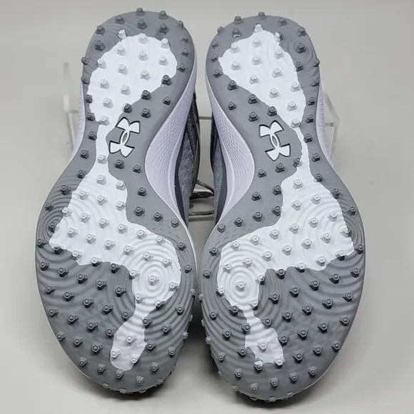 Under Armour Men's Yard Turf Baseball Shoes 3025593-102 Gray White Size 8 New