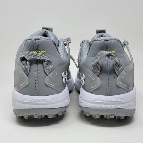 Under Armour Men's Yard Turf Baseball Shoes 3025593-102 Gray White Size 8 New