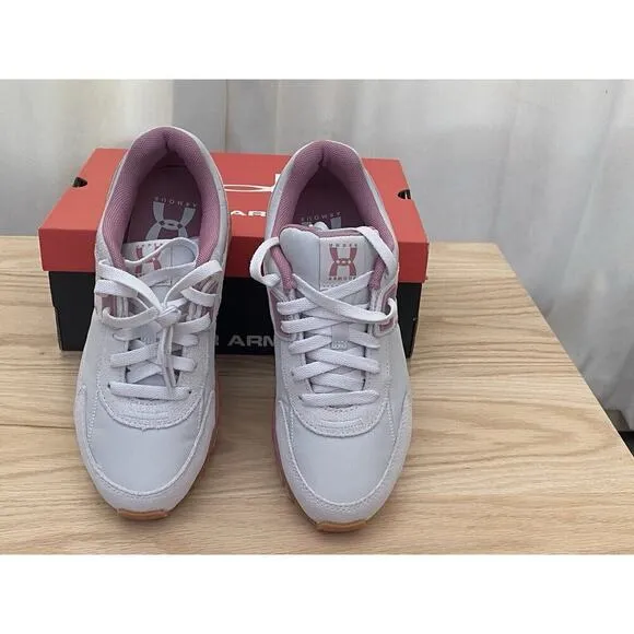 Under Armour Women’s Essential Runner Shoes Size 7 White Clay Pink Elixir