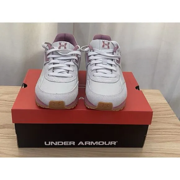 Under Armour Women’s Essential Runner Shoes Size 7 White Clay Pink Elixir