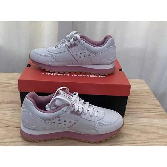 Under Armour Women’s Essential Runner Shoes Size 7 White Clay Pink Elixir