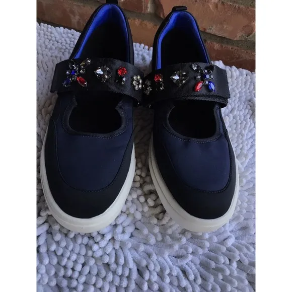 VANELi Oldys Embellished Colorblock Sneaker Navy Gems 7 N Narrow mary jane shoes