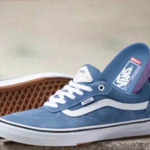 Vans pro skate shoes blue white low tops new shoes mens 7.5/ skateboarding shoes