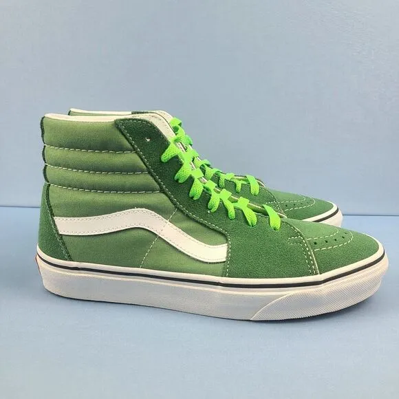 Vans Sk8-Hi Mens Size 7 Canvas Suede Skate Shoes Sneakers Deep Green VN0A38GEUKV