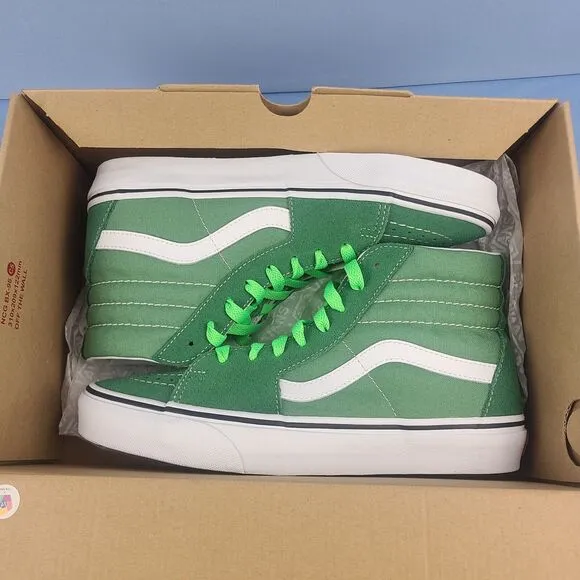 Vans Sk8-Hi Mens Size 7 Canvas Suede Skate Shoes Sneakers Deep Green VN0A38GEUKV