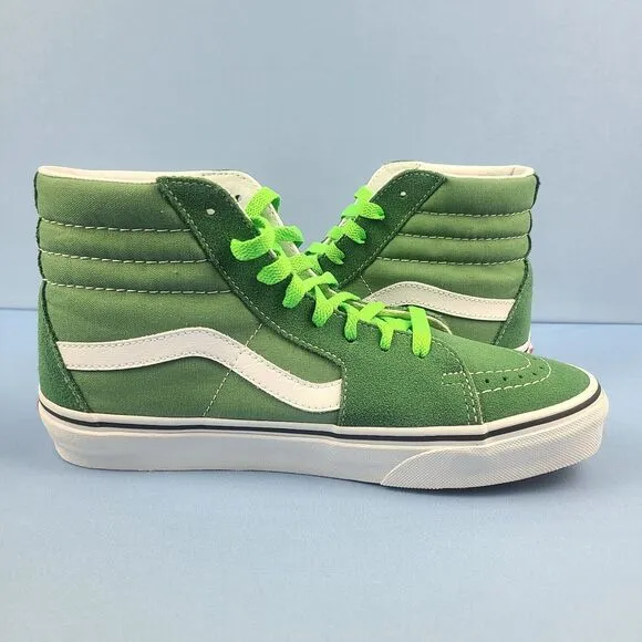 Vans Sk8-Hi Mens Size 7 Canvas Suede Skate Shoes Sneakers Deep Green VN0A38GEUKV