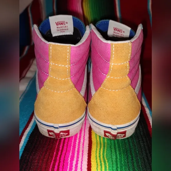 Vans Sk8-Hi Retro Court Unisex Multi-Color Lace Up Shoes Size 7.0 Men/8.5 Women
