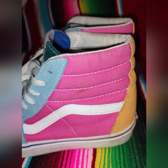 Vans Sk8-Hi Retro Court Unisex Multi-Color Lace Up Shoes Size 7.0 Men/8.5 Women
