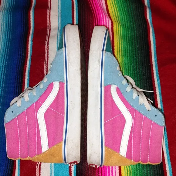 Vans Sk8-Hi Retro Court Unisex Multi-Color Lace Up Shoes Size 7.0 Men/8.5 Women