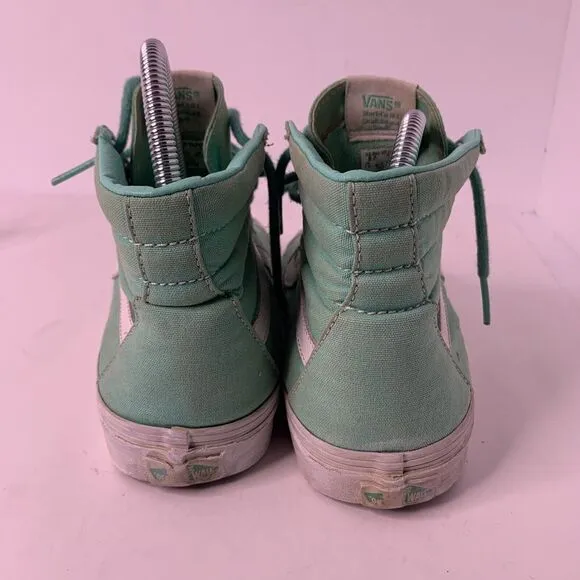 VANS Sk8-Hi Tops UNISEX Grass Green/White US M8 ‎ W9.5 Pre Loved