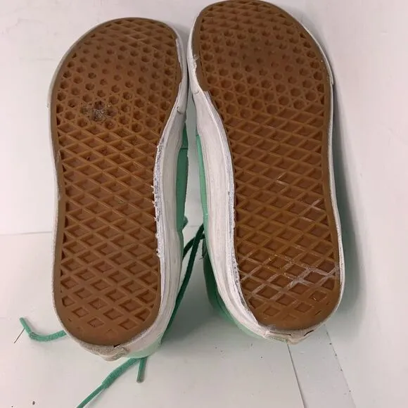 VANS Sk8-Hi Tops UNISEX Grass Green/White US M8 ‎ W9.5 Pre Loved
