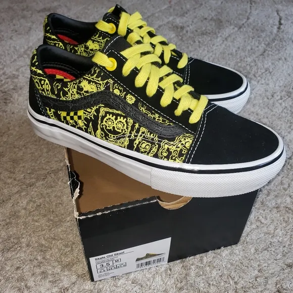 Vans x Spongebob &quot;Skate Old Skool&quot; Sneakers (Gigliotti) Classic Skate Shoes